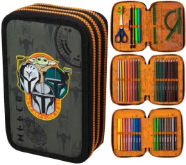 coolpack-piornik-trzykomorowy-z-wyposazeniem-mandalorian-star-wars-disney