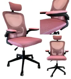 ergonomiczny-fotel-biurowy-obrotowy-mikrosiatka-bati-rozowy
