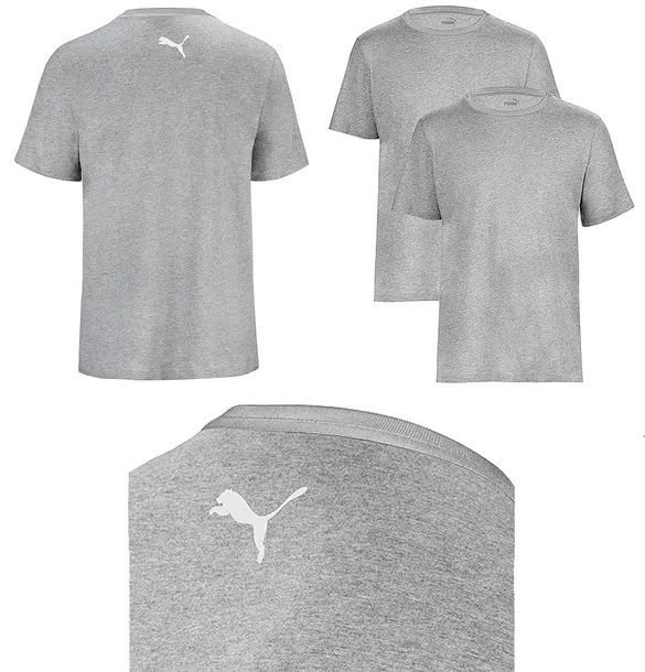 Puma t-shirt męski klasyczny koszulka basic szara bawełniana 683509 L P779