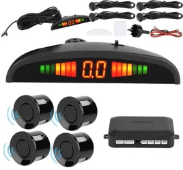 czujniki-parkowania-4-sensory-czarne-wyswietlacz-led-buzzer-zestaw