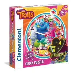 puzzle-96-zegar-trolle-trolls-23028-clementoni