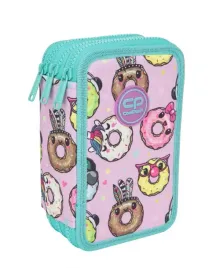 coolpack-piornik-szkolny-trzykomorowy-z-wyposazeniem-happy-donuts-rozowy