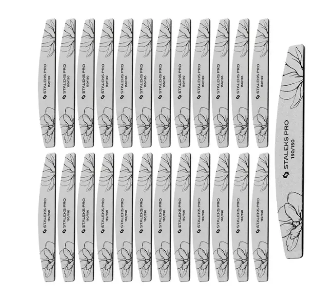 25 sztuk Pilnik mineralny do paznokci PÓŁKSIĘŻYC/ŁÓDKA 150/150 STALEKS