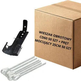 zestaw-komplet-wieszak-obrotowy-50szt-pret-mocujacy-25cm-50szt