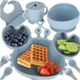 naczynia-silikonowe-dla-dzieci-niemowlat-krab-zestaw-9-elementow-niebieskie