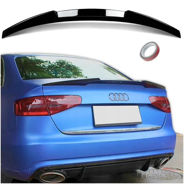 Lotka Audi A4 B8 Sedan 2008-2012 Spoiler M4 Czarny Dokładka B8 Spojler