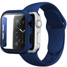 pasek-guma-etui-szklo-band-and-case-3w1-apple-watch-4-5-6-se-niebieski-40mm