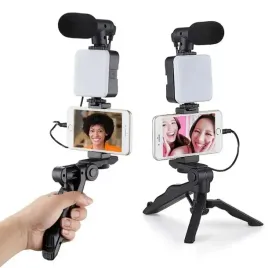 zestaw-mikrofonem-led-statyw-do-selfie-nagrywania-uchwyt-przenosny-z-lampa