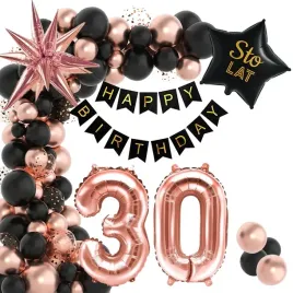 scianka-dekoracje-zestaw-balonow-na-30-urodziny-gold-rose-77-szt