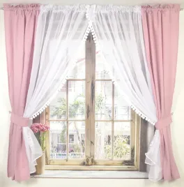 komplet-zaslony-firana-woal-z-pomponami-300x160cm-brudny-roz