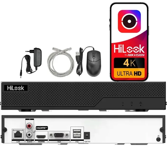 Rejestrator IP na 8 Kamer do 8Mpx 4K HiLook by Hikvision NVR-108MH-C(E)