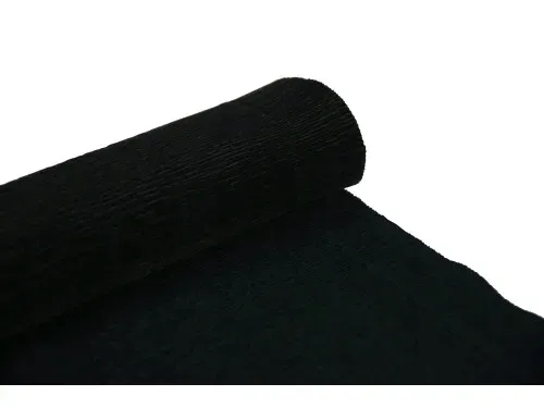 Krepina krepa włoska 180 g bibuła marszczona nr.602 BLACK CZARNY
