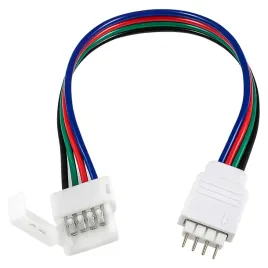 zlaczka-do-tasmy-led-10mm-zatrzaskowa-podwojna-z-kablem-rgb-4-pin