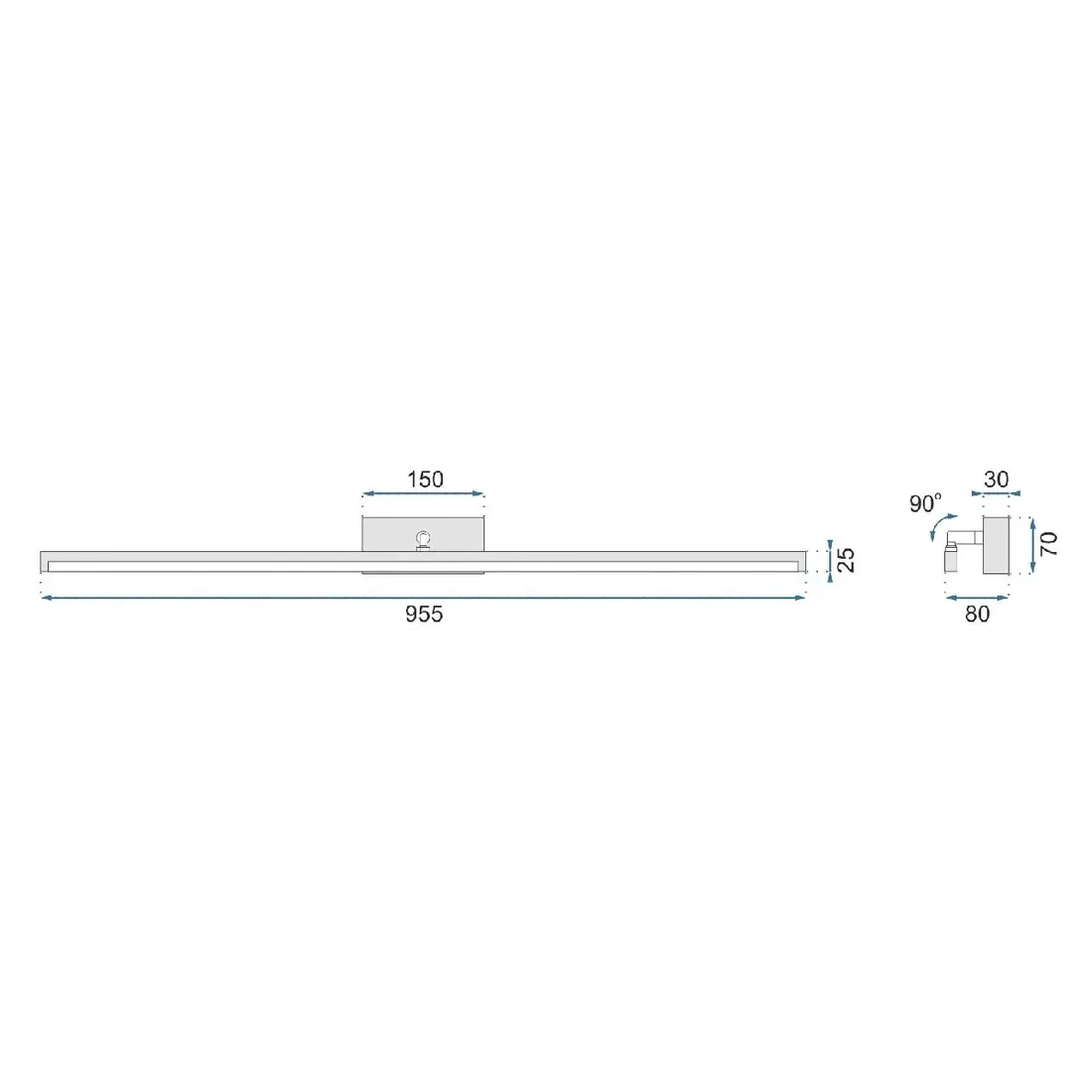 toolight-kinkiet-led-app376-1w-100cm-white