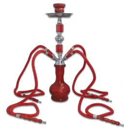 fajka-wodna-shisha-44cm-z-czterema-wezami-4-weze-czerwona