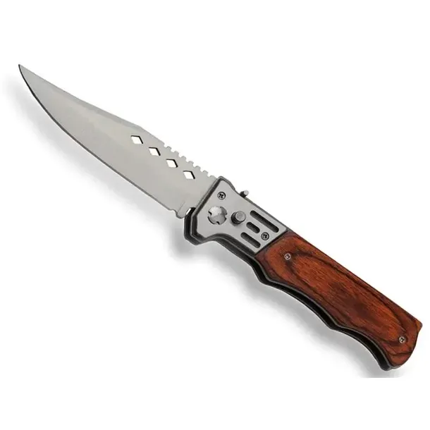 Nóż składany sprężynowy automatyczny myśliwski survival 21cm + pokrowiec