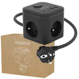 kostka-listwa-zasilajaca-rozdzielacz-zlodziejka-3-gniazdowa-usb-kerg-15m
