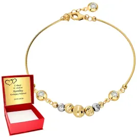 zlota-bransoletka-585-ozdobne-diamentowane-kulki-dla-kobiety-zloto-grawer