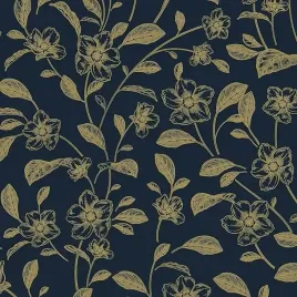 tapeta-samoprzylepna-okleina-meblowa-kwiaty-granat-zloto-44x300cm