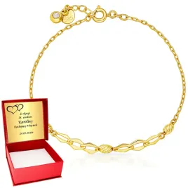 zlota-bransoletka-585-celebrytka-kulki-blaszki-zloto-585-grawer