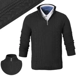 sweter-meski-z-rozpinanym-polgolfem-na-suwak-cieply-czarny-m-pako-jeans