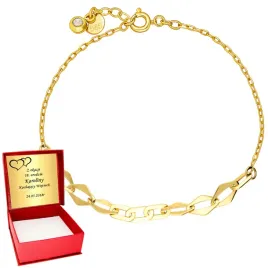 zlota-bransoletka-585-celebrytka-geometryczne-blaszki-zloto-585-grawer
