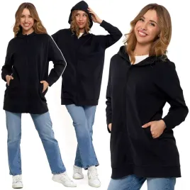 moraj-dluga-bluza-damska-dresowa-luzna-wygodna-z-kapturem-rozpinana-xs-s