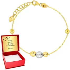 zlota-bransoletka-585-ozdobne-diamentowane-kulki-dla-kobiety-zloto-grawer