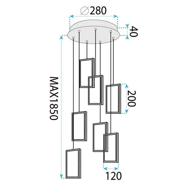 toolight-lampa-lhj090-7cp-gold-material-dominujacy-tworzywo-sztuczne