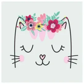 serwetki-papierowe-33x33-20-szt-mietowe-kotek-z-wiankiem-kwiatow