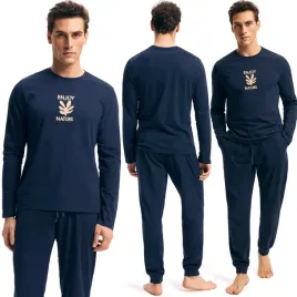 pizama-meska-100percent-bawelna-komplet-z-dlugim-rekawem-henderson-granatowy-3xl