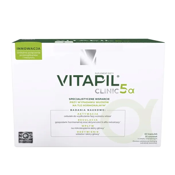 VITAPIL CLINIC 5 alfa Suplement na zdrowe włosy - 60 kapsułek, 30 saszetek