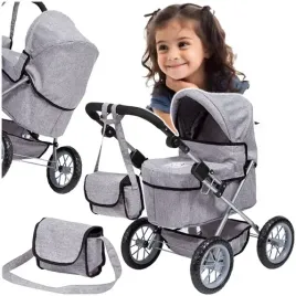 wozek-dla-lalek-tredny-gleboki-szary-z-torebka-wytrzymaly-bayer