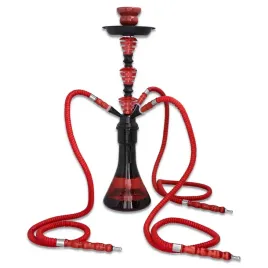 fajka-wodna-shisha-53cm-z-trzema-wezami-3-weze-czerwona