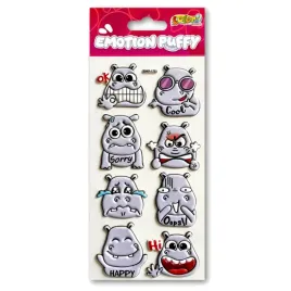 penmate-kolori-naklejki-puffy-emotion-hippo-zabawne-wypukle-hipopotamy-3d