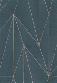 tapeta-trojkaty-niebieskie-miedziane-3d-geometryczna-nowoczesna-flizelina