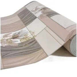 tapeta-bezowa-kafelka-zlote-kwiaty-do-kuchni-lazienki-do-mycia-winylowa