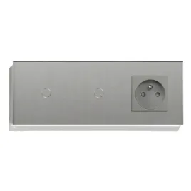 szklany-wlacznik-dotykowy-podwojny-1-1-z-gniazdkiem-podswietlenie-led