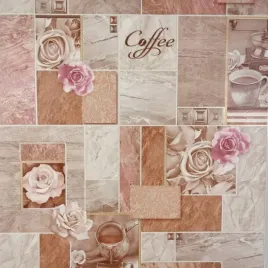 tapeta-zmywalna-do-kuchni-roze-brazowe-kafelki-ze-zlotem-winylowa