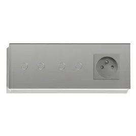 szklany-wlacznik-dotykowy-poczworny-2-2-z-gniazdkiem-podswietlenie-led