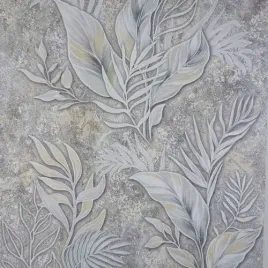 tapeta-ze-wzorem-w-liscie-bezowo-grafitowa-drobny-brokat-zmywalna-flizelina