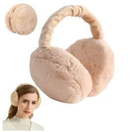 nauszniki-zimowe-damskie-ocieplane-pluszowe-regulowane-skladane-bezowe