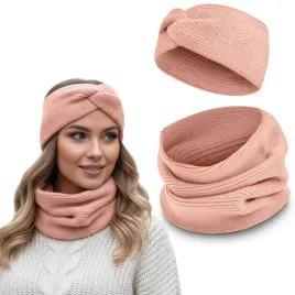 komplet-damski-opaska-i-komin-cieply-zestaw-zimowy-premium-pudrowy-roz