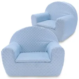 fotel-dla-dziecka-fotelik-pluszowy-pufa-niebieski-w-kropki-minky-bobas