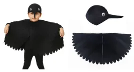 stroj-kruka-czapka-peleryna-skrzydla-ptaka-kruk-sroka