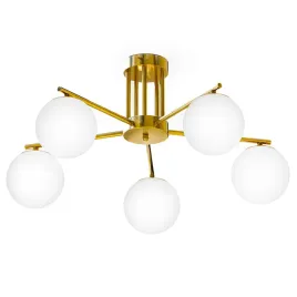 zlota-lampa-sufitowa-wiszaca-led-5x-e27-zyrandol-biale-kule-szklane-salon