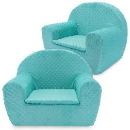 fotel-dla-dziecka-fotelik-pluszowy-pufa-mietowy-w-kropki-minky-bobas