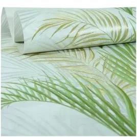 tapeta-z-motywem-lisci-palmy-3d-zielone-i-zlote-liscie-zmywalna-flizelina