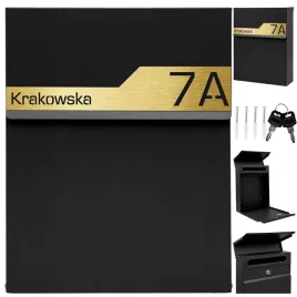 skrzynka-pocztowa-na-listy-poczte-czarna-laminat-napis-adres-ulica-numer