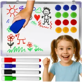 tablica-magnetyczna-na-magnesy-suchoscieralna-markery-gabka-zestaw-60x40-cm